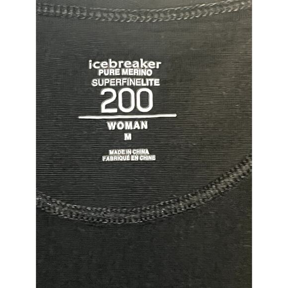 Icebreaker Womens Superfine 200 Merino Wool Black Dress Size M - Picture 3 of 6